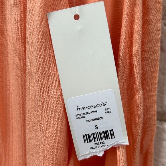 Francesca Blue Rain Peach Fit and Flare Dress NWT size S - Picture 4 of 8